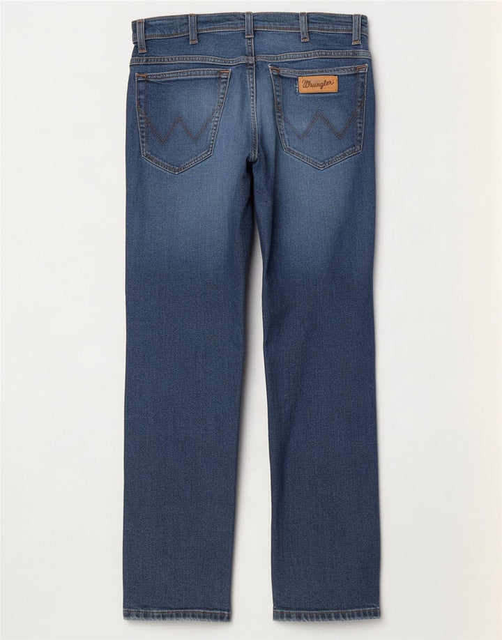 Wrangler Masculino Texas Slim Jeans W32 L32 Azul Algodão