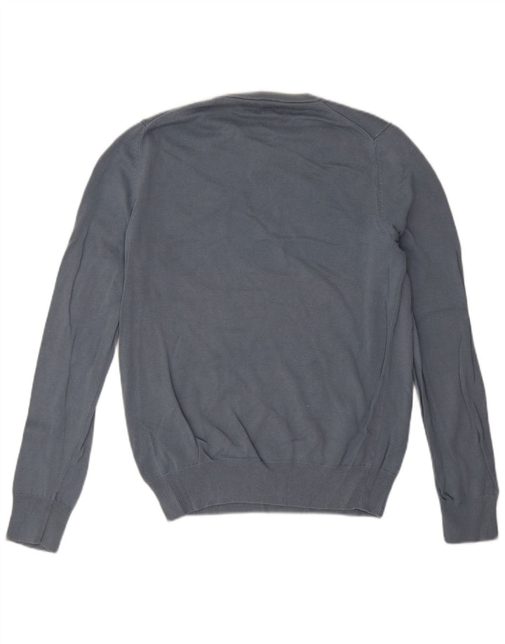 Suéter masculino Marks & Spencer com gola redonda e algodão azul pequeno