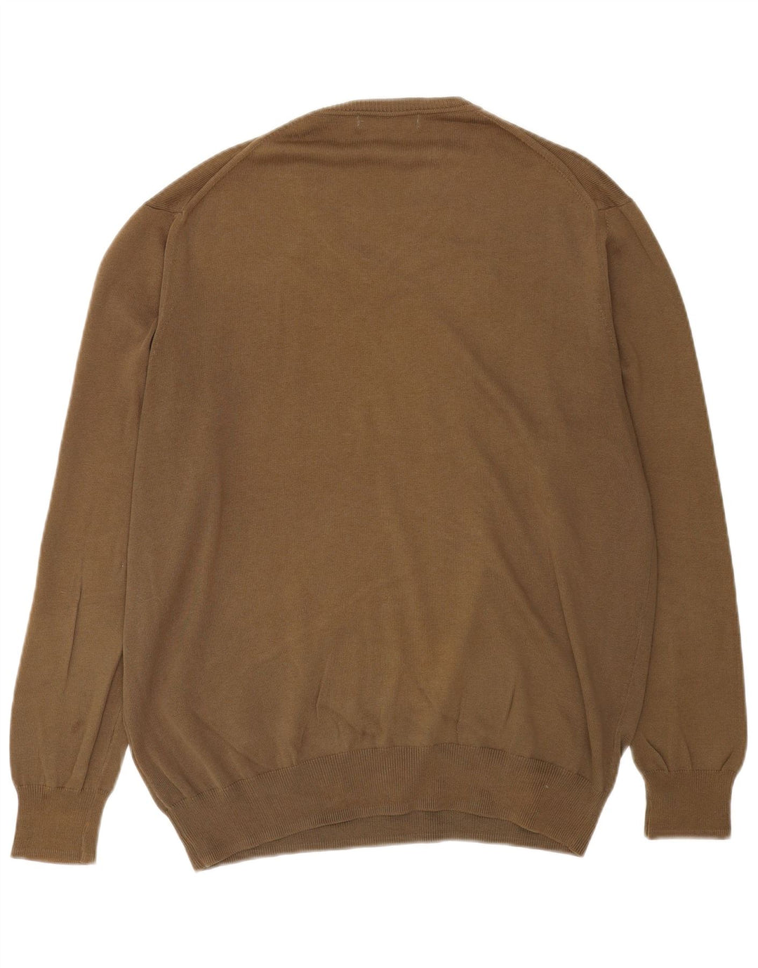 Suéter masculino Zara com decote em V XL cáqui