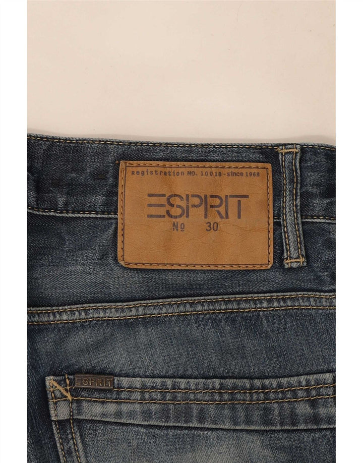 Calça jeans reta feminina Esprit W30 L32 algodão azul marinho