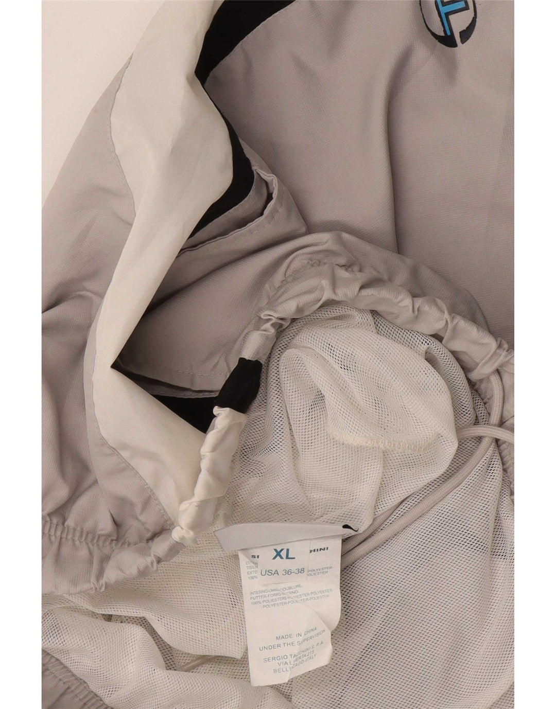 Sergio Tacchini Mens Sport Shorts XL Cinza Colourblock Poliéster