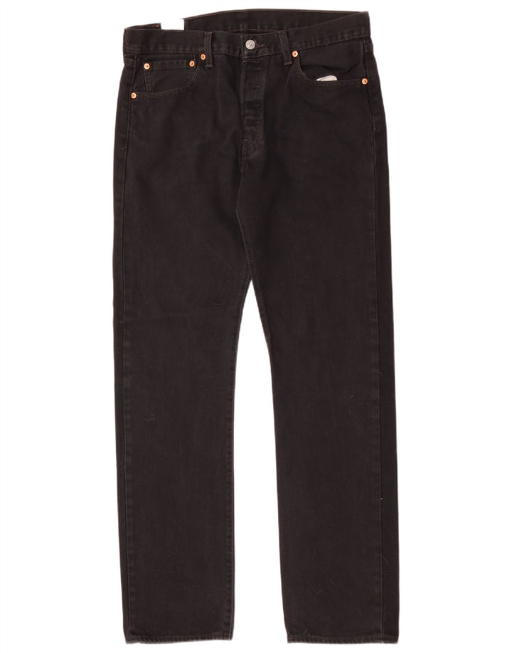 Jeans Levi's 501 Straight Masculino W32 L32 Algodão Preto