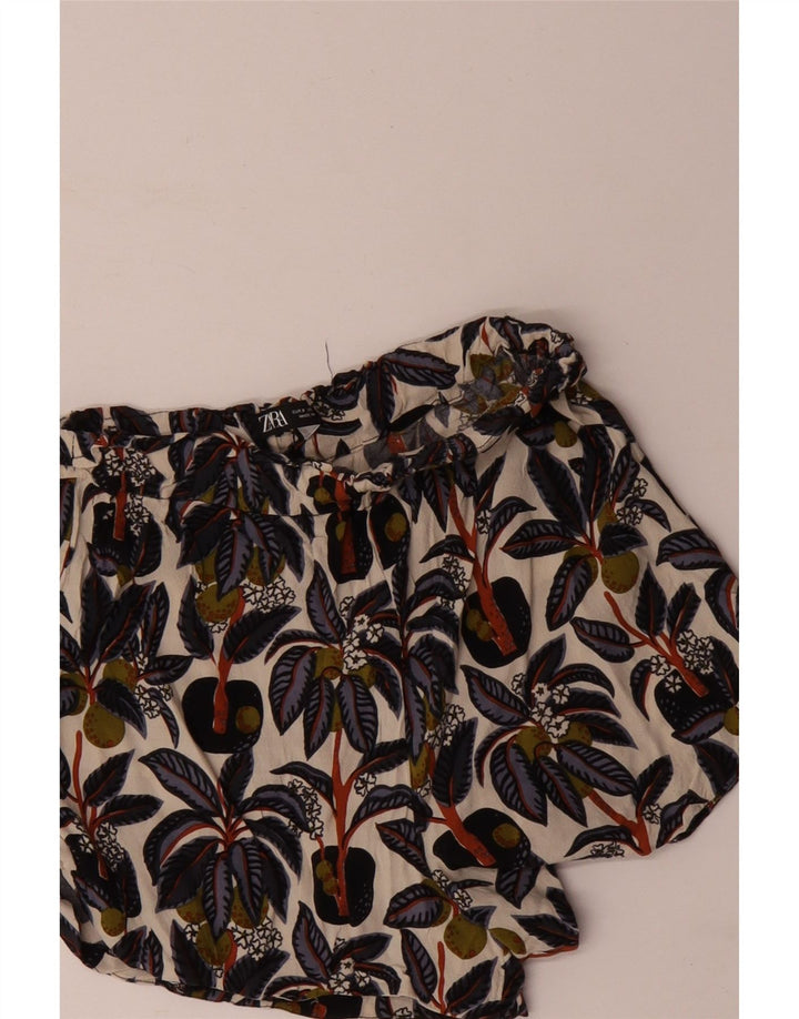 Zara Shorts feminino casual pequeno W26 multicolorido floral