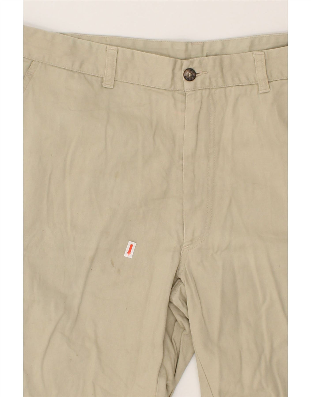 NAVY COAT Mens Cargo Shorts IT 52 2XL W34 Beige Cotton Vintage Navy Coat and Second-Hand Navy Coat from Messina Hembry 