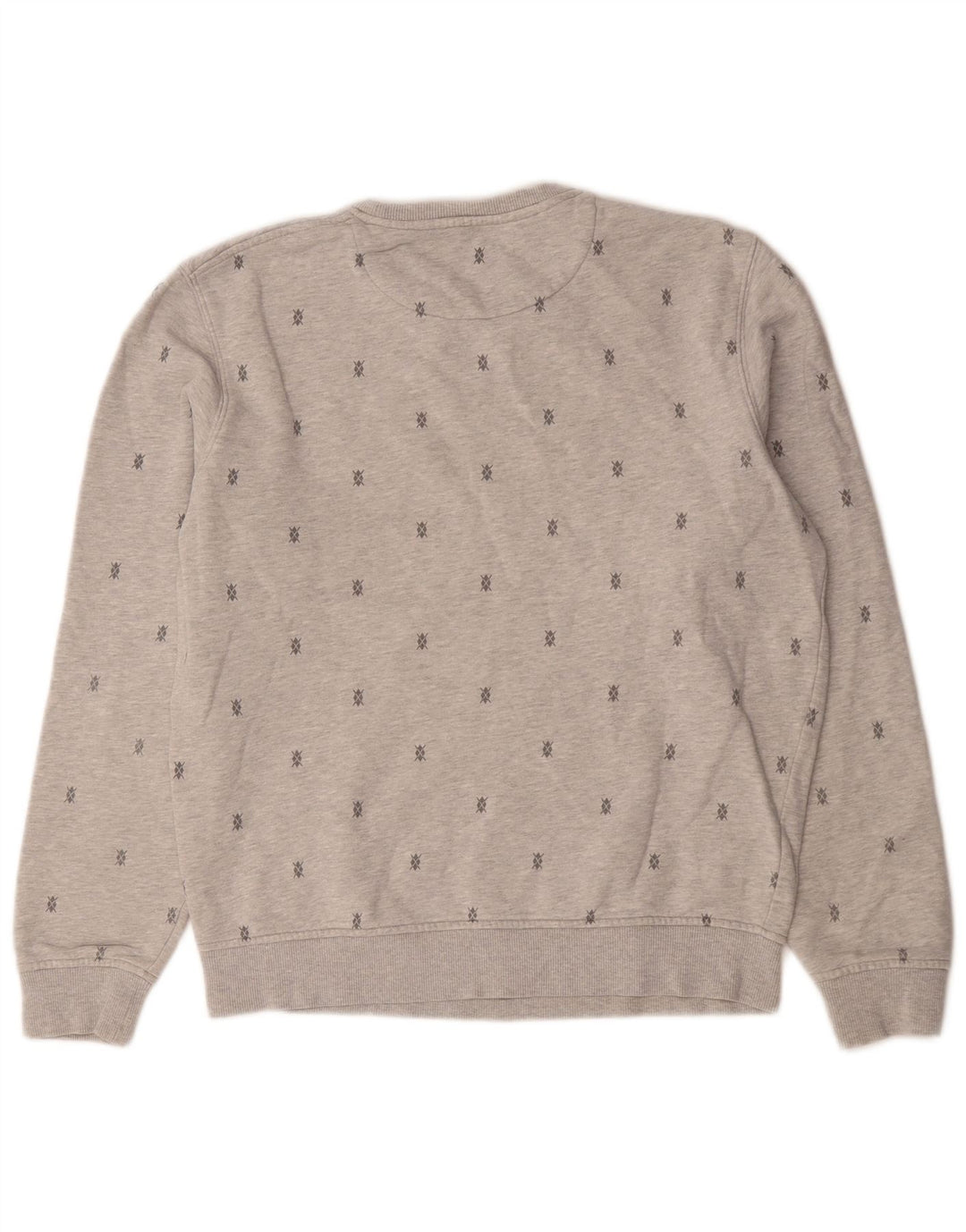 Moletom masculino Lyle & Scott com estampa abstrata de algodão cinza médio