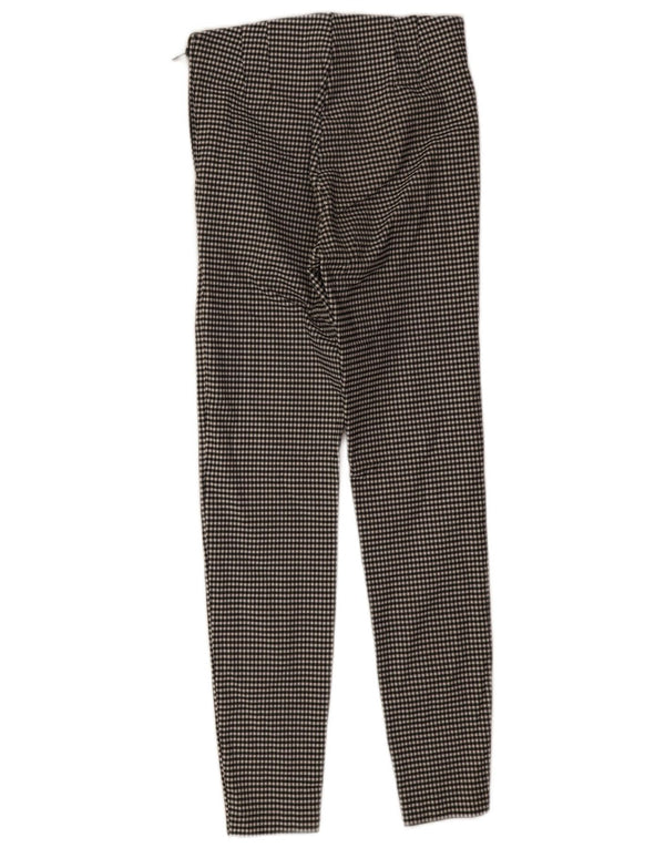 Zara Womens Leggings UK 12 Medium Black Gingham