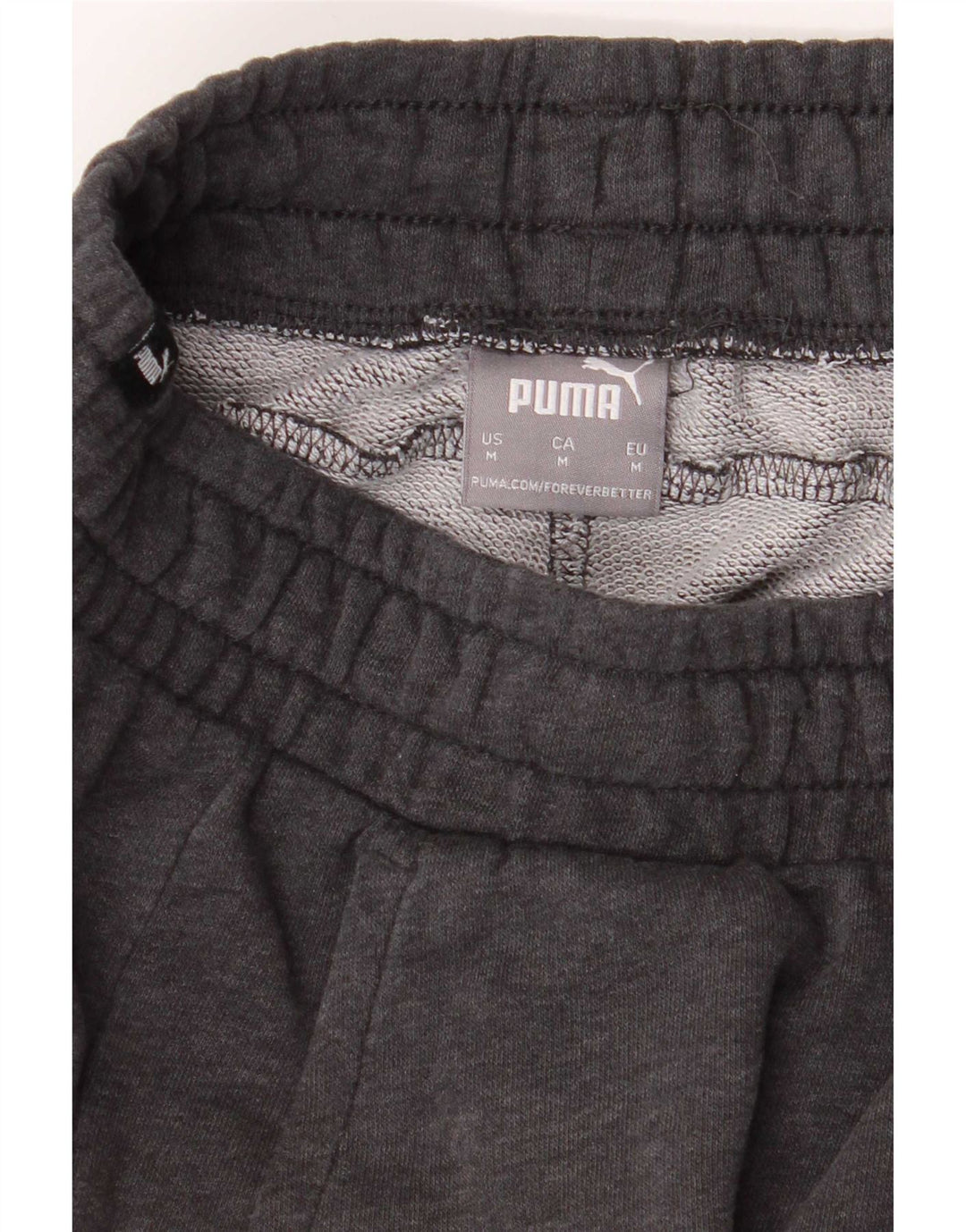 Calça de treino masculina Puma Joggers cinza médio algodão
