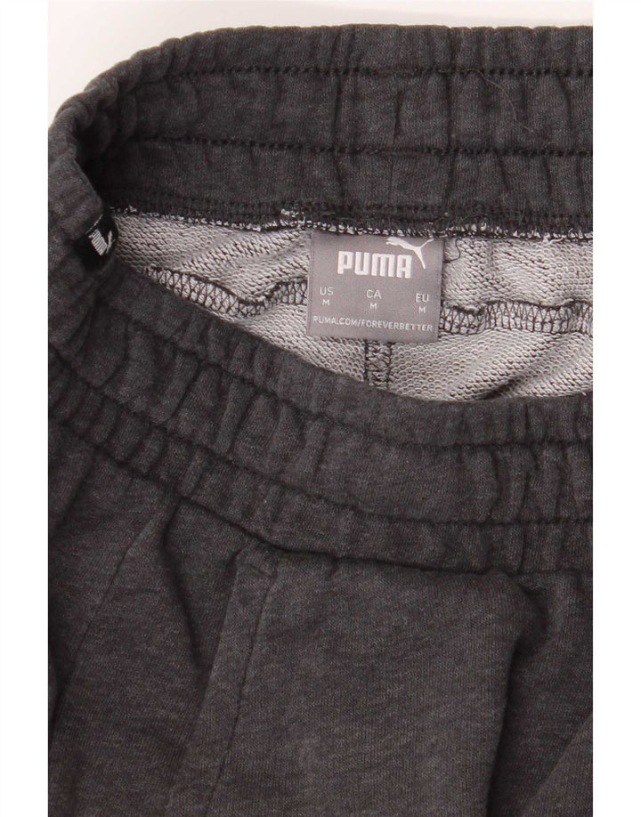 Calça de treino masculina Puma Joggers cinza médio algodão