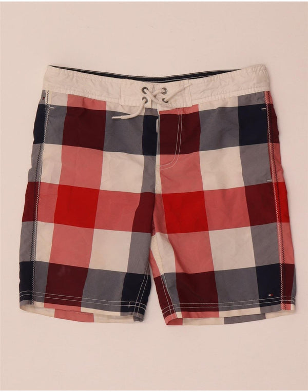 Shorts de banho Tommy Hilfiger para meninos 13-14 anos xadrez multicolorido