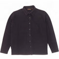 Zara Camisa masculina overshirt média azul marinho algodão