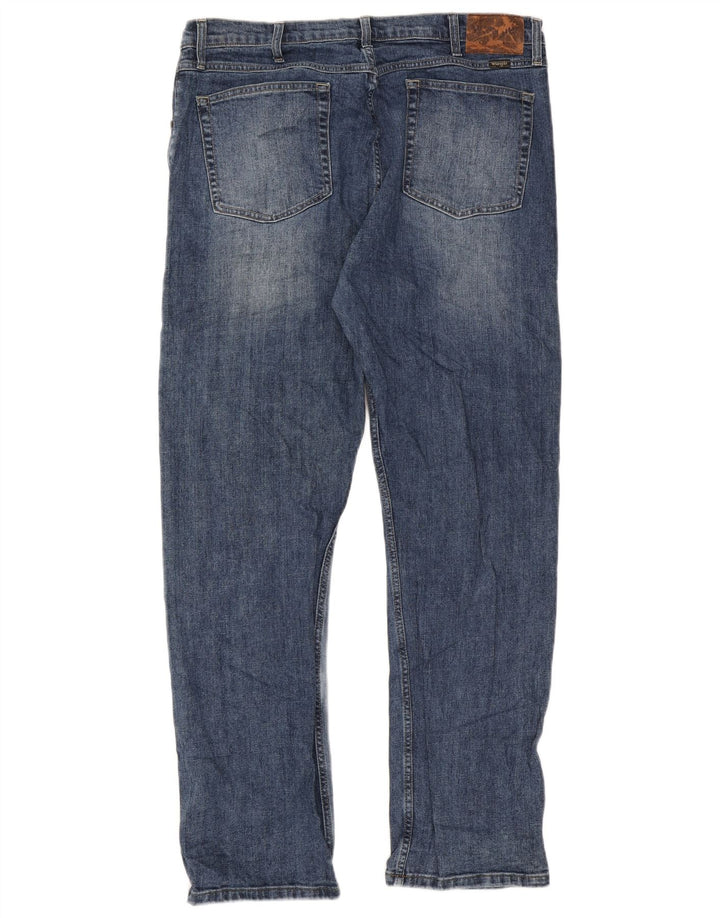 Wrangler masculino regular fit jeans reto W38 L32 algodão azul