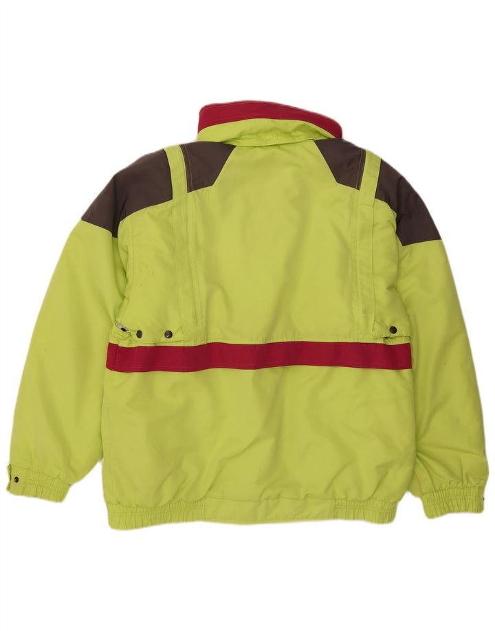 Jaqueta de esqui masculina com capuz Noruega IT 50 grande colorblock verde nylon