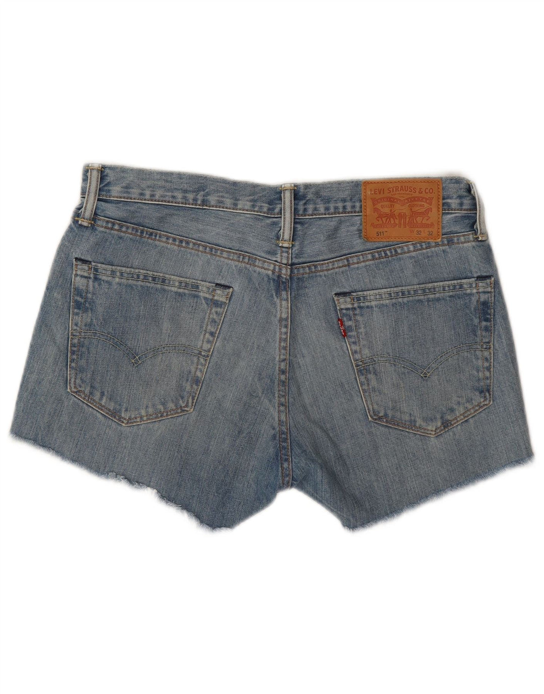 Shorts jeans feminino 511 da LEVI'S W32 grande algodão azul