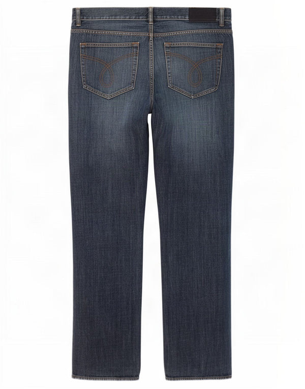Calça jeans reta masculina Calvin Klein W36 L33 azul algodão