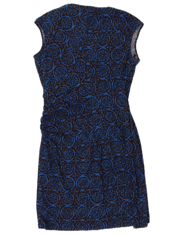 Vestido feminino RALPH LAUREN com bainha sem mangas EUA 12 grande azul floral