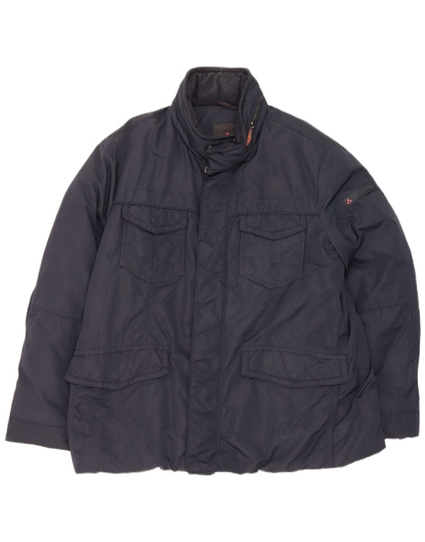 Jaqueta masculina acolchoada com capuz PEUTEREY UK 46 3XL azul marinho poliamida