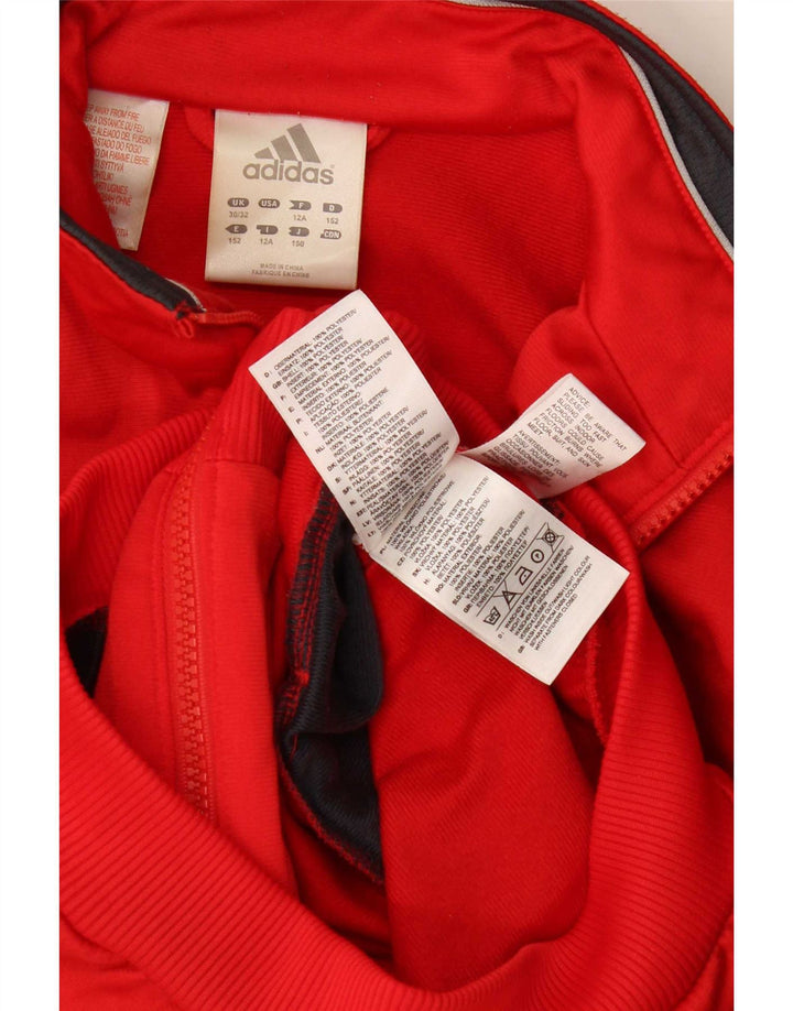 Jaqueta Adidas Boys Graphic Tracksuit Top 11-12 Anos Vermelho Colorblock