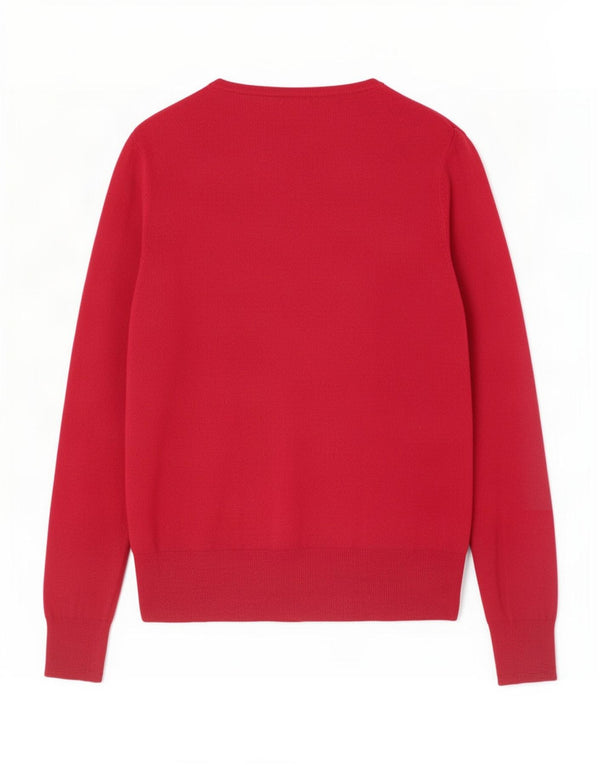 Suéter cardigã feminino Marks & Spencer UK 14 grande viscose vermelha