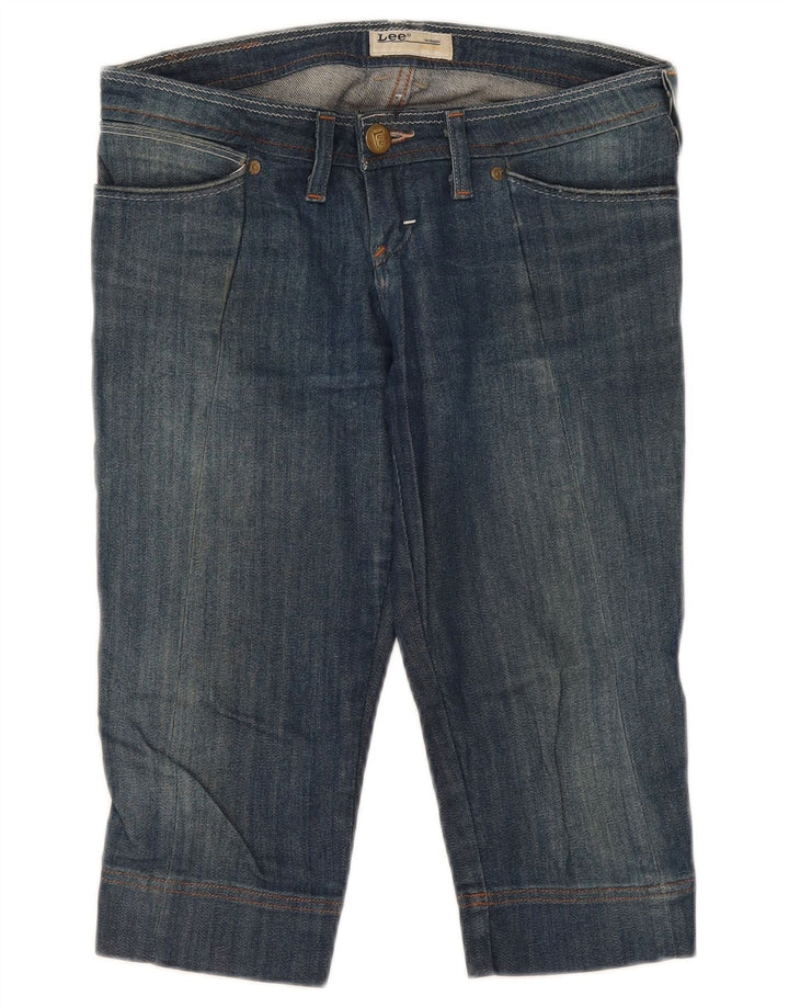 Lee Womens Crystal Capri Jeans W27 L17 Azul Algodão