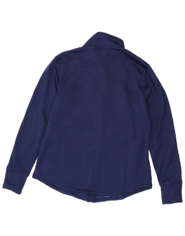 Jaqueta feminina FILA Tracksuit Top UK 16 grande poliéster azul marinho