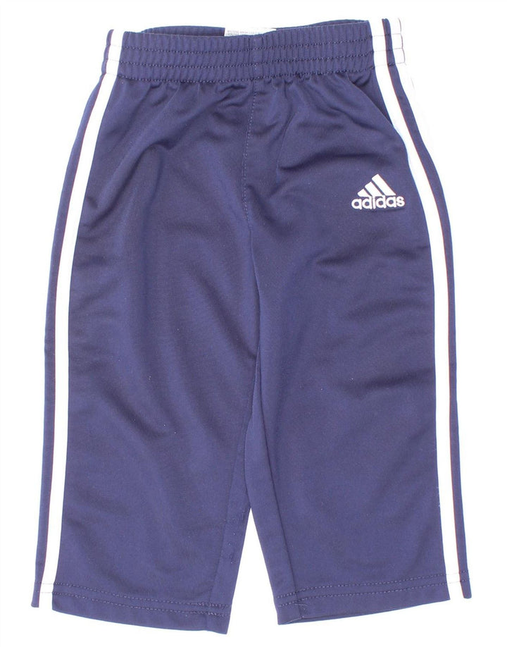Calças de treino Adidas bebé menino 9-12 meses azul marinho poliéster