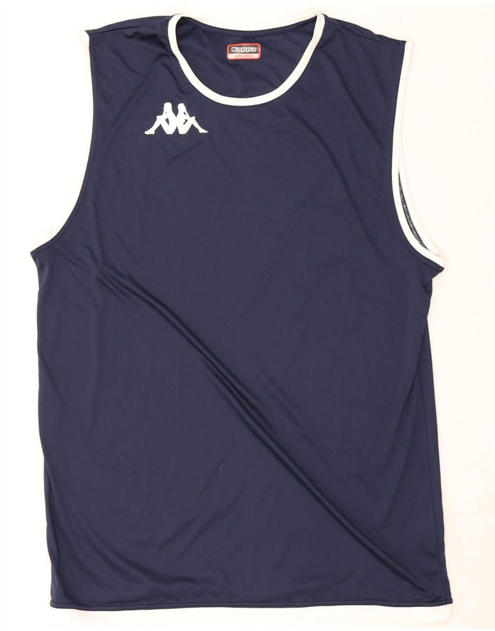 Top colete masculino Kappa 3XL poliéster azul marinho