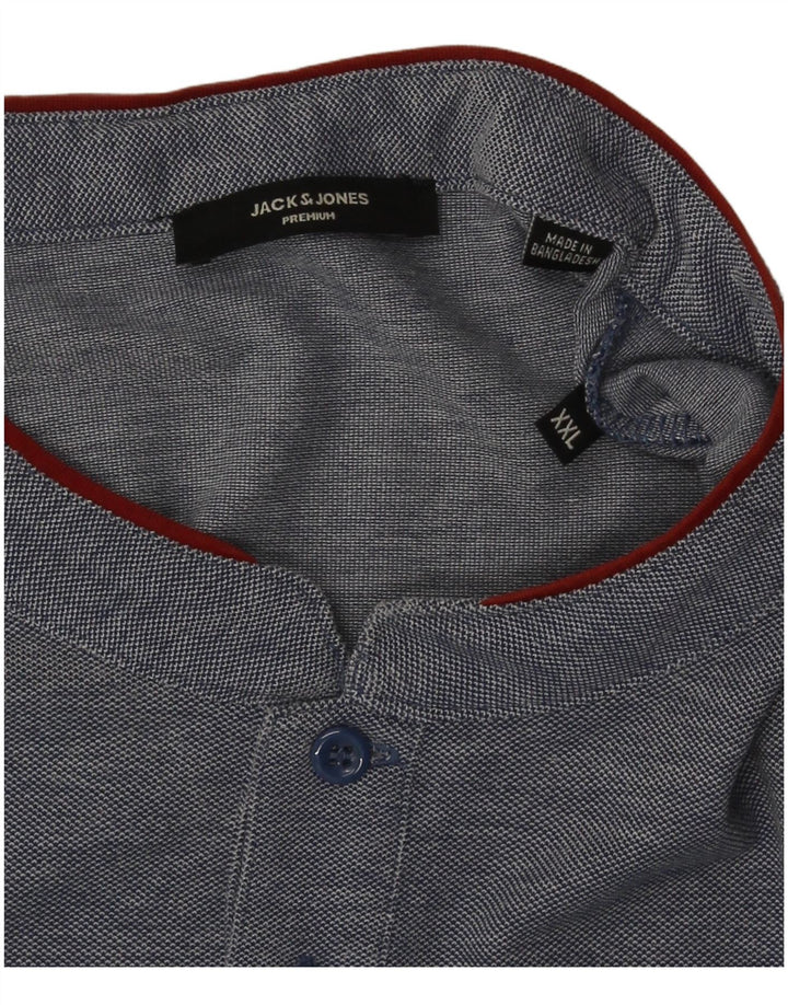 Camiseta masculina Jack & Jones Top 2XL azul marinho manchado
