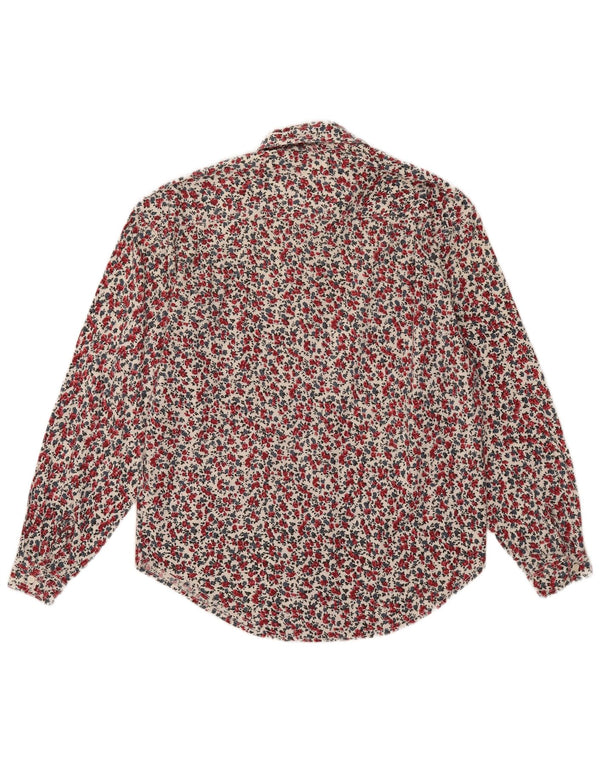 Camisa masculina vintage tamanho único floral multicolorido
