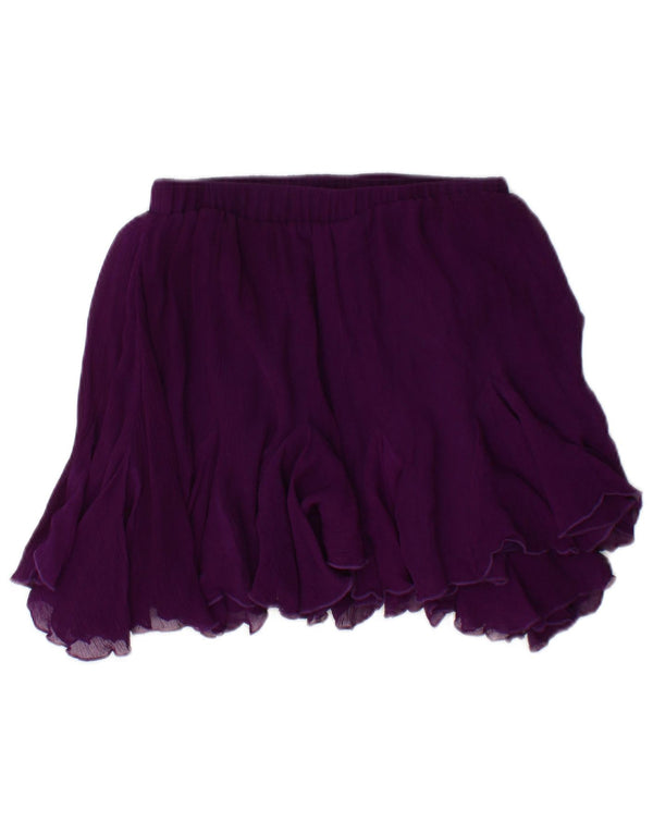 Mini saia tulipa feminina vintage cintura baixa pequena W26 roxa