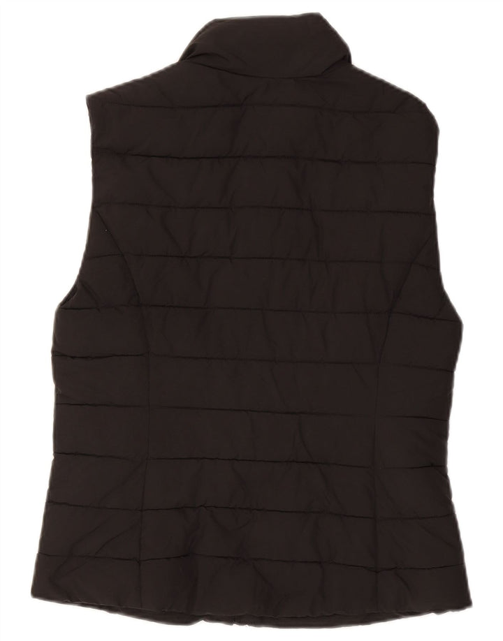 Colete acolchoado feminino Jack Wills UK 10 pequeno poliéster preto