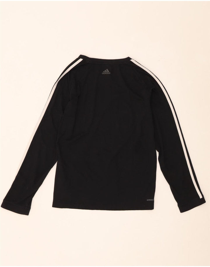 Adidas Mulher Aeroready Top Manga Longa Reino Unido 12/14 Médio Preto Poliéster
