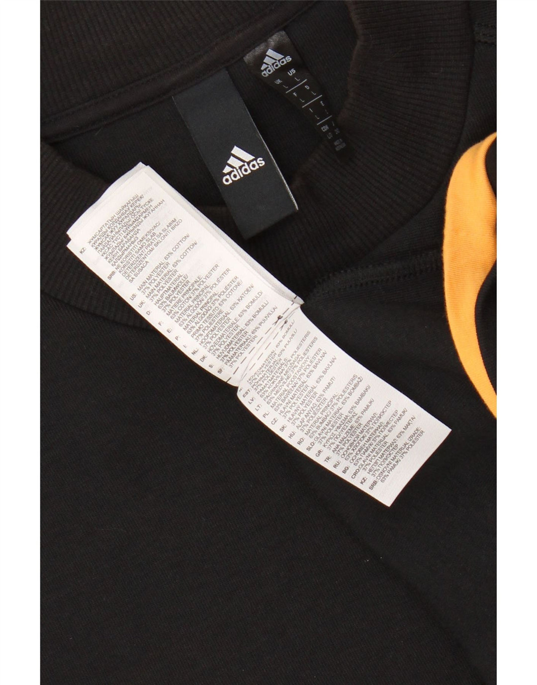 ADIDAS Mens Graphic Sweatshirt Jumper Grande Algodão Preto