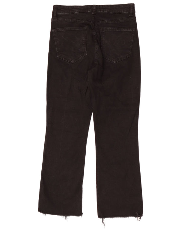 Calça jeans reta feminina Zara EU 40 médio W30 L26 algodão preto