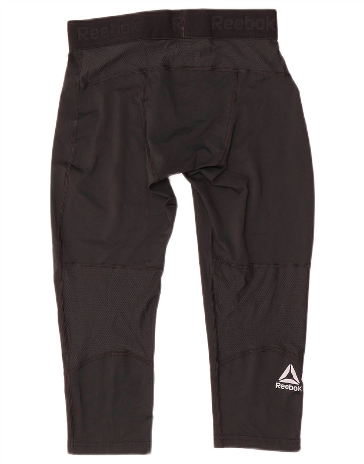 Leggings masculinas REEBOK Graphic Capri médio preto poliéster