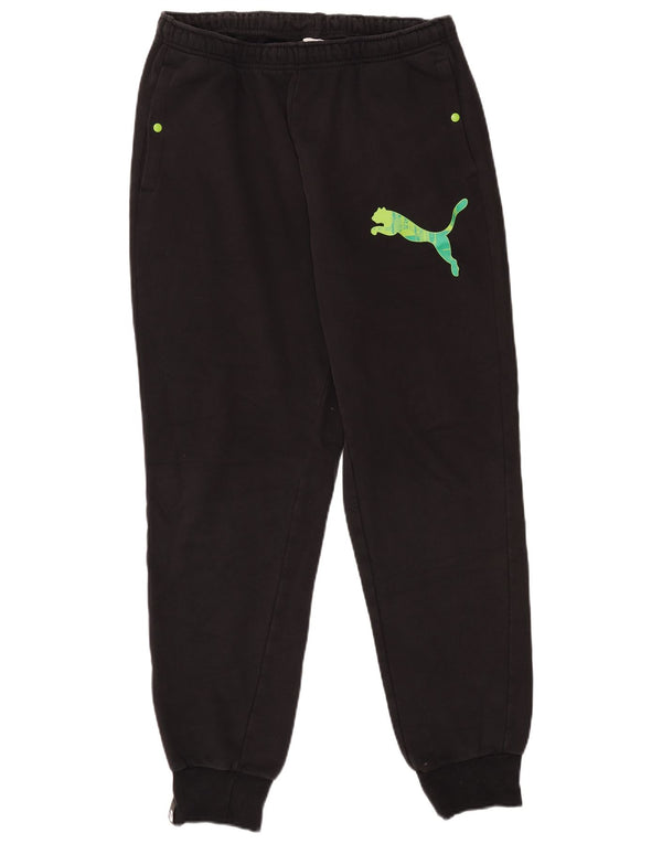 Calça de treino masculina Puma Joggers grande algodão preto
