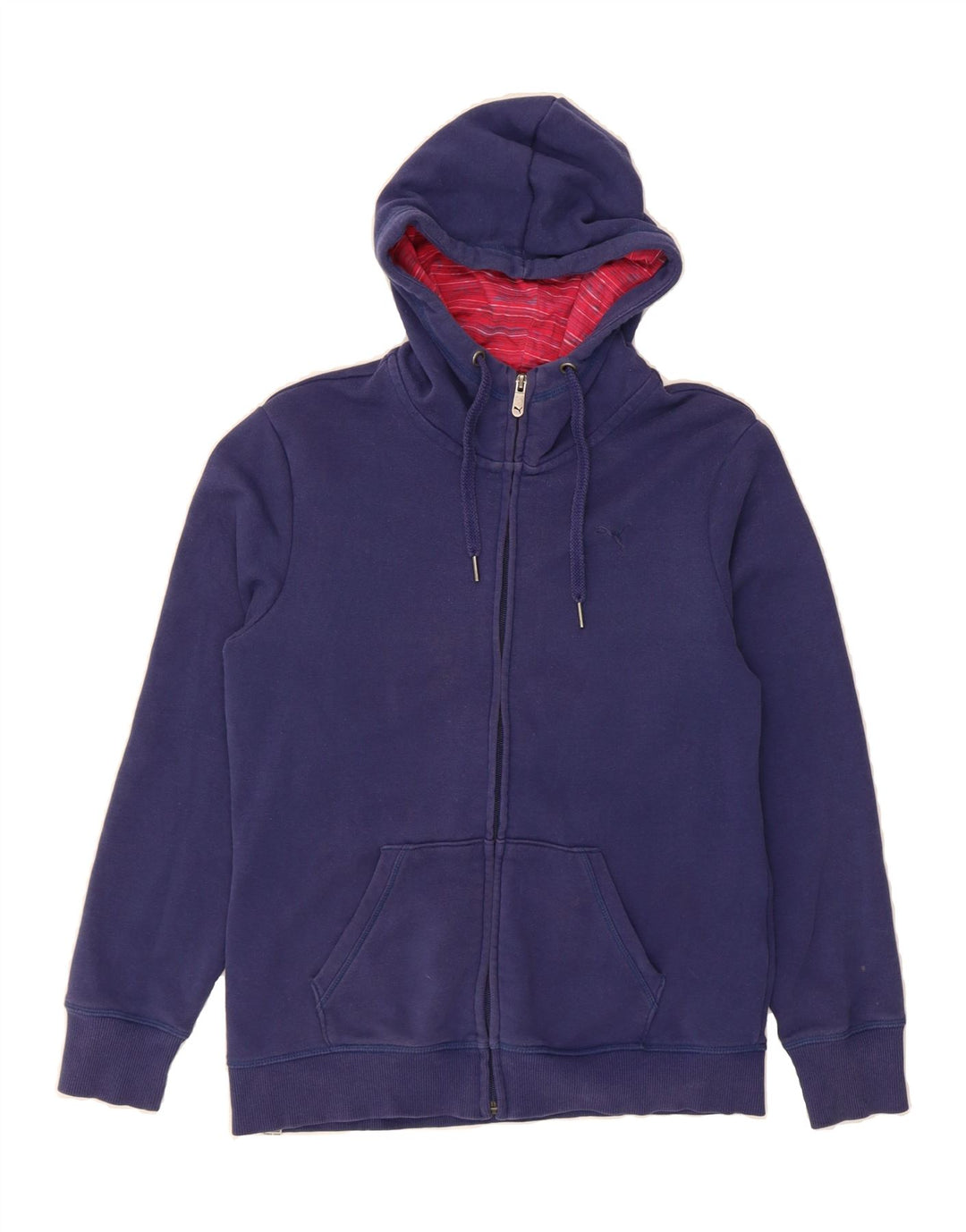 PUMA Womens Zip Hoodie Sweater UK 12 Medium Purple Cotton Vintage Puma and Second-Hand Puma from Messina Hembry 