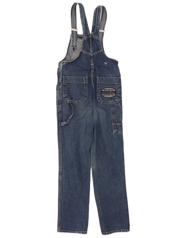 Macacão feminino vintage reto jeans W30 L30 algodão azul