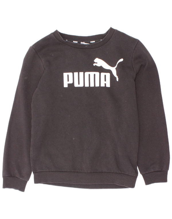 Suéter gráfico Puma Boys Graphic 7-8 anos algodão preto