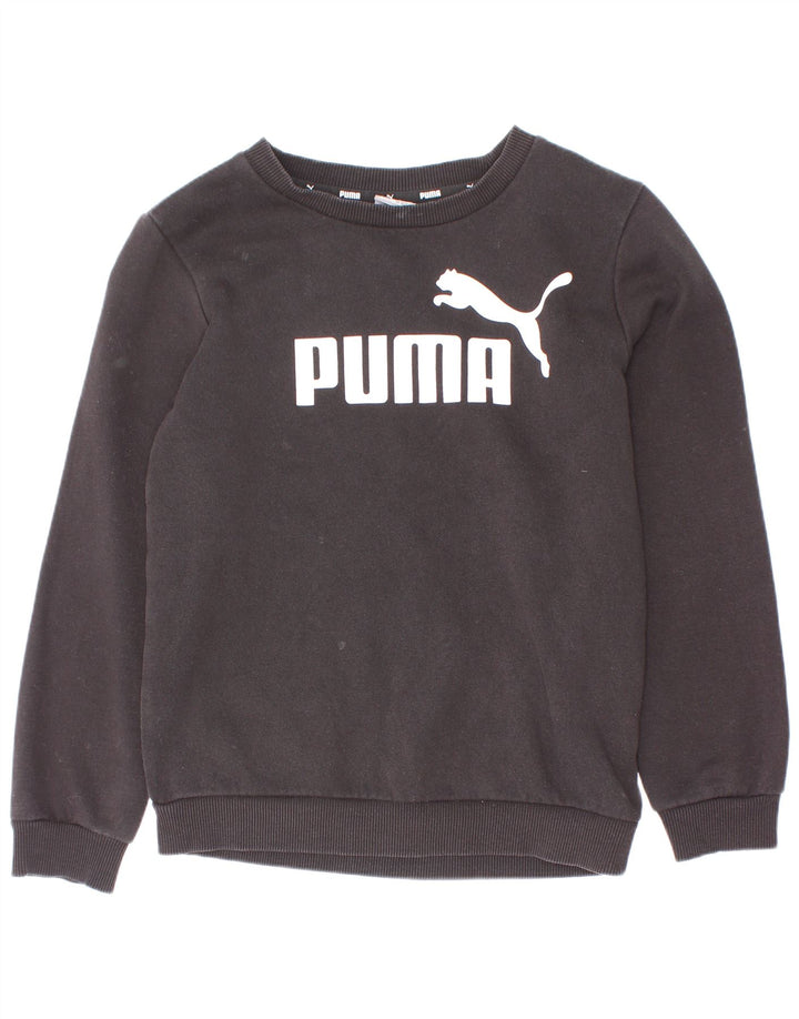 Suéter gráfico Puma Boys Graphic 7-8 anos algodão preto