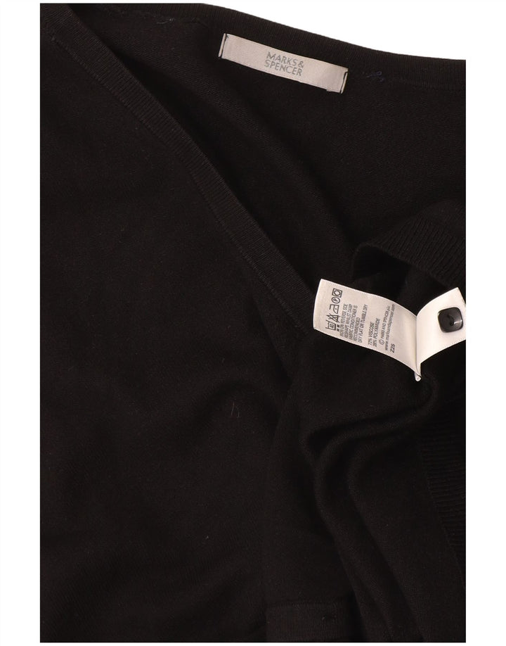 Suéter cardigã feminino Marks & Spencer UK 14 viscose preta média