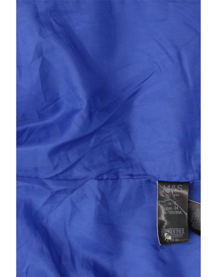 Jaqueta acolchoada feminina Marks & Spencer UK 6 XS azul poliéster