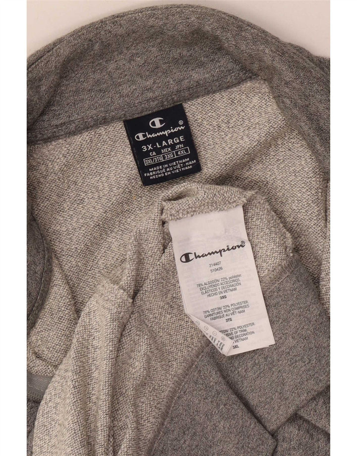 Jaqueta masculina de agasalho Champion 3XL algodão manchado cinza