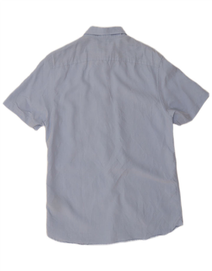 Camisa masculina de manga curta Ted Baker tamanho 3 médio azul modal