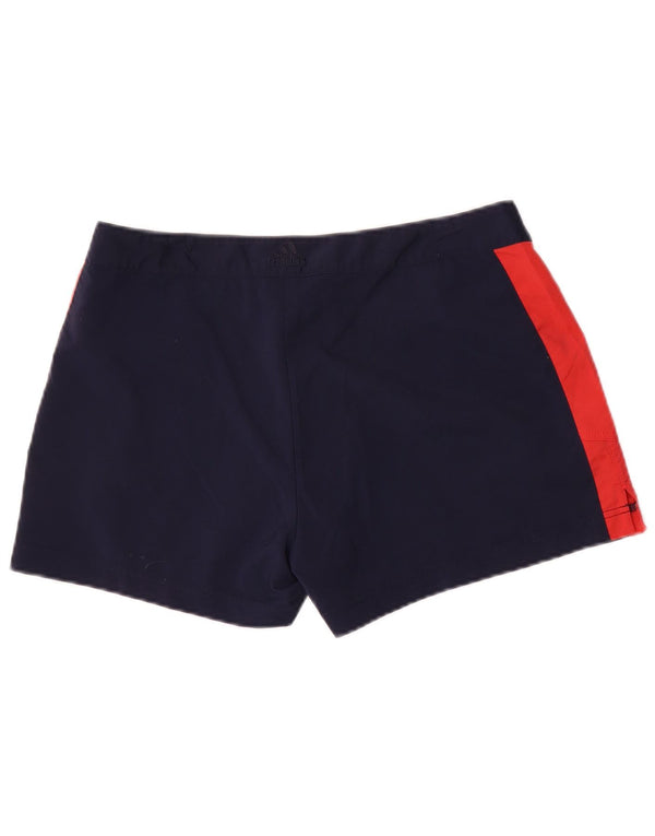 Adidas Womens Casual Shorts UK 14 Medium W30 Navy Blue Colourblock