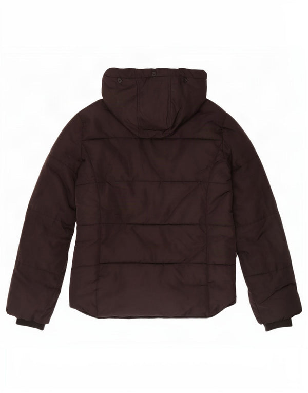 Jaqueta acolchoada com capuz feminina Topshop UK 8 poliéster preto pequeno