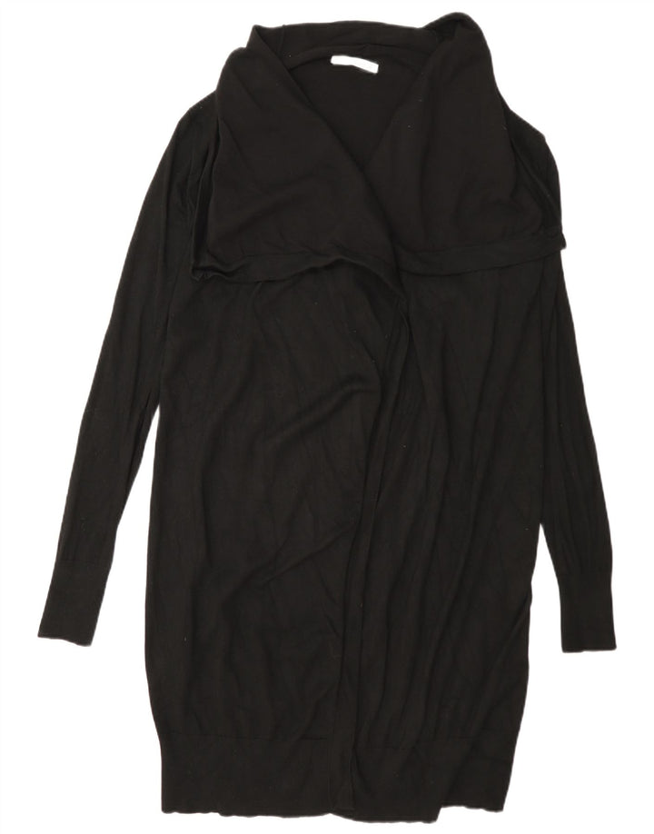 Suéter cardigã aberto com palangre feminino Zara Reino Unido 12 viscose preta média