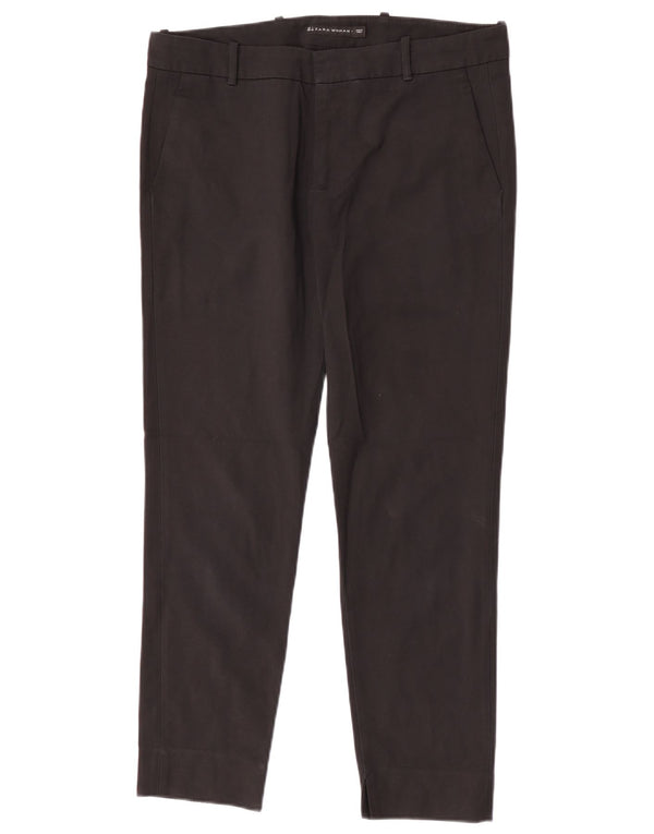 Zara Calça Chino Feminina Slim Grande W30 L27 Algodão Preto