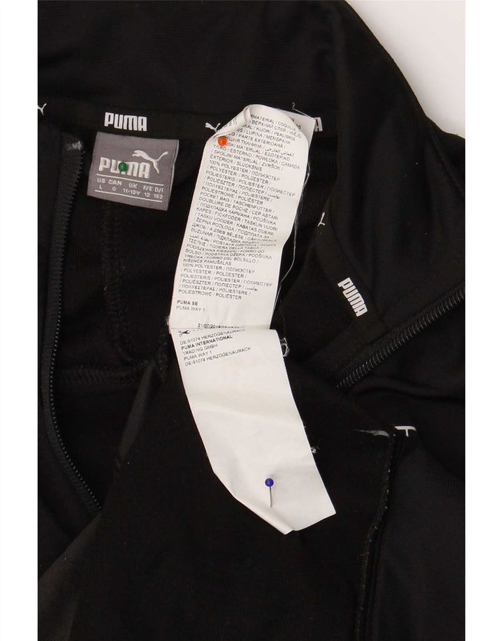 Jaqueta Puma Boys Graphic Tracksuit Top 11-12 Anos Poliéster Preto