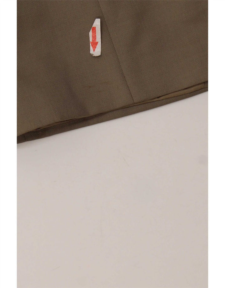 Jaqueta blazer feminina Pierre Cardin com 3 botões Reino Unido 40 grande bege lã nova