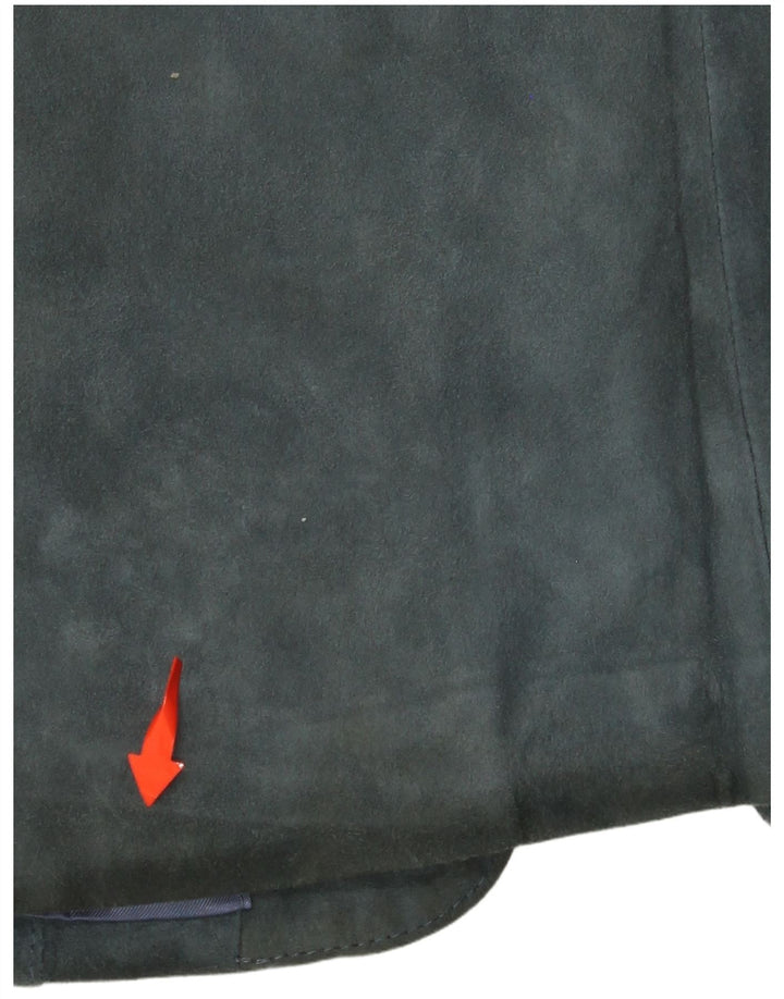 PENELOPE Colete feminino de camurça IT 44 azul médio